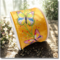 Designer’s Shop Spring Butterfly Wired Satin ribbon, 2.5 inch x 10 yards Yellow Floral Butterfly Print Decorative Ribbon. WR 63-5235